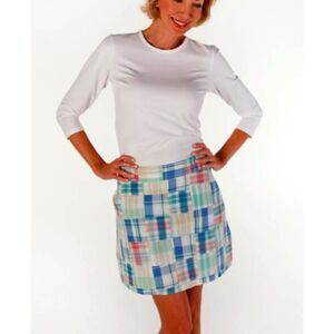 Cape Madras Cotton‎ Plaid Patchwork Skort Preppy Golf NWT Size 2